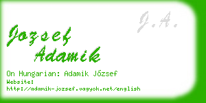 jozsef adamik business card